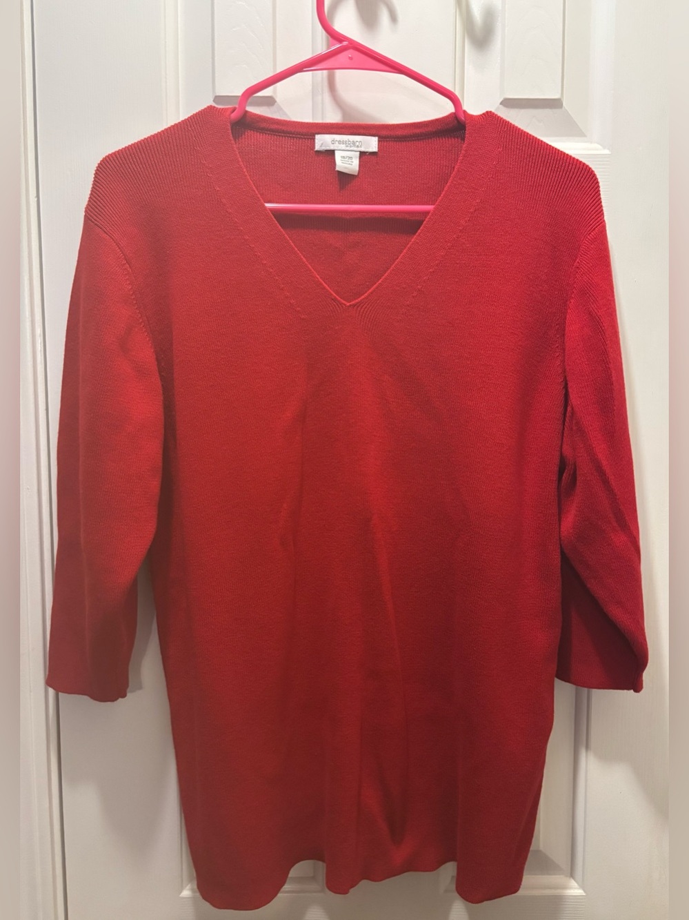 dressbarn Red V-Neck Women's Sweater